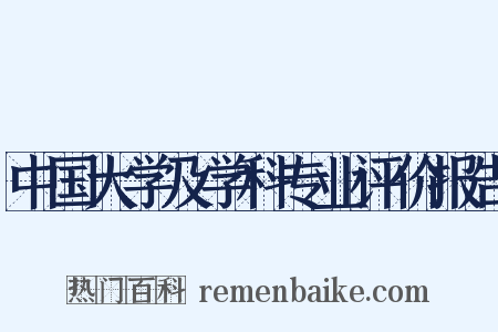 中国大学及学科专业评价报告是什么意思的图片